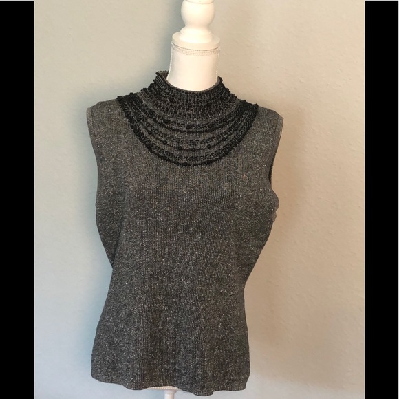 Grace Elements |Sleeveless Sweater Beaded XL - Picture 1 of 2